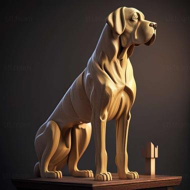 3D model Canary Great Dane dog (STL)